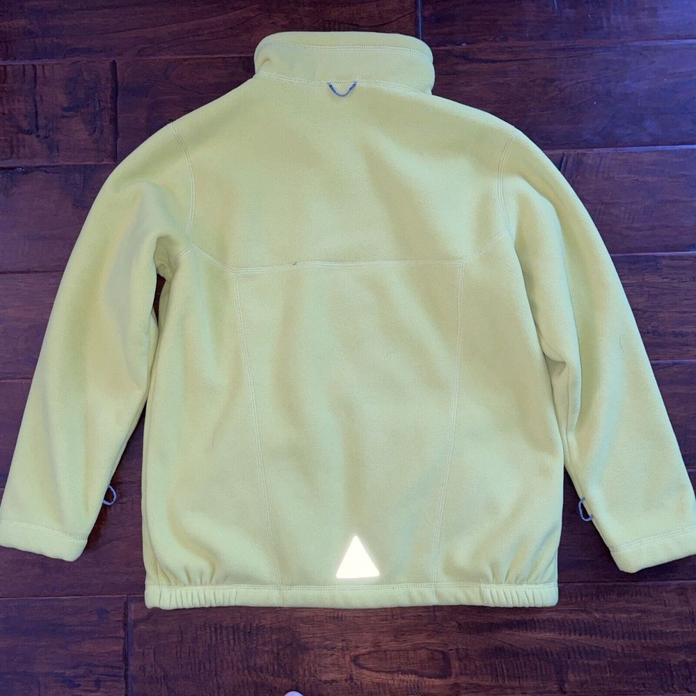 LL Bean Mountain‎ Classics Fleece Full Zip Kids Jacket Yellow Size Large 14-16 - Picture 5 of 8